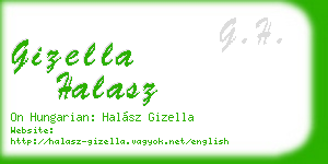 gizella halasz business card
