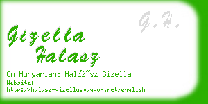 gizella halasz business card
